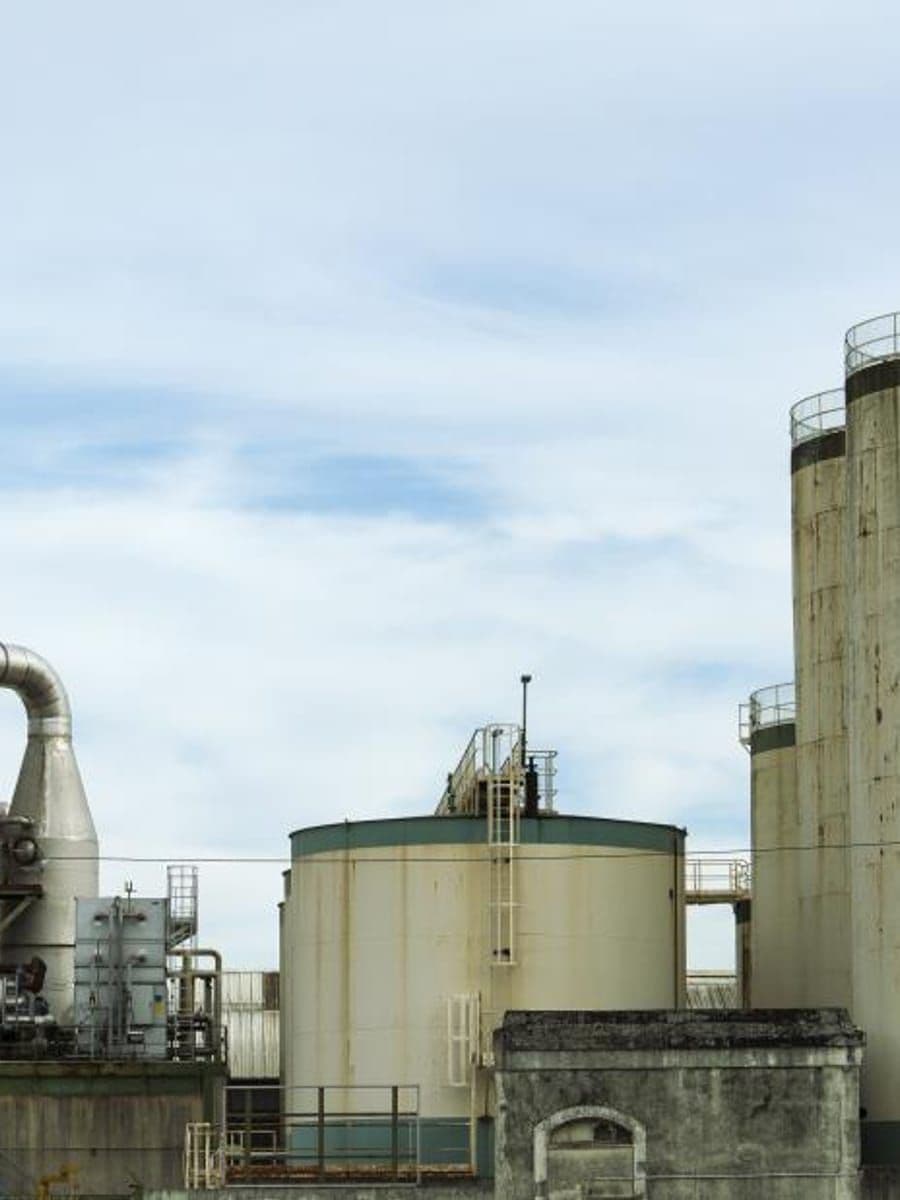 Pipework at an industrial processing plant
